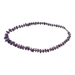 Purple Bead Chip Necklace - Women's Jewelry